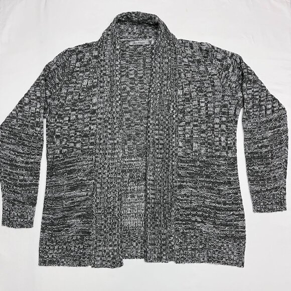 Jason Maxwell Sweater Grey Tone Marled Shawl Collar Tight Knit Cardigan , Large - Picture 1 of 9